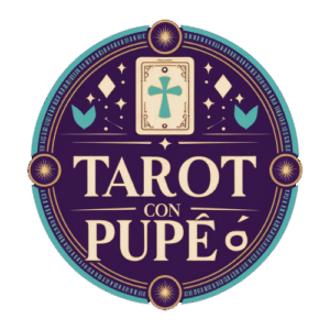 tarot education business logo with mystical aura